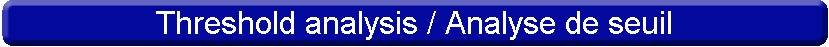 Threshold analysis / Analyse de seuil