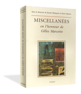 Miscellanées en l’honneur de Gilles Marcotte, 1995, couverture